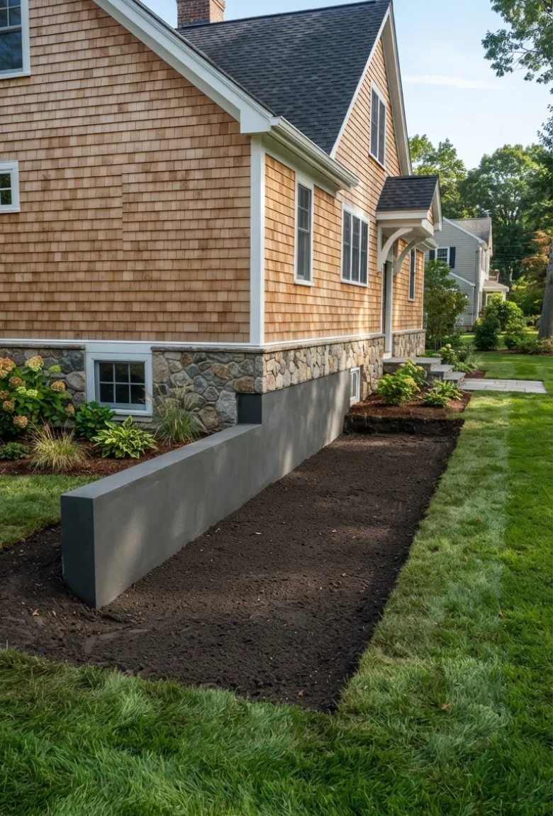 Exterior Foundation Excavation Restored - Foundation Repair Services by IFix Masonry & Home Improvements