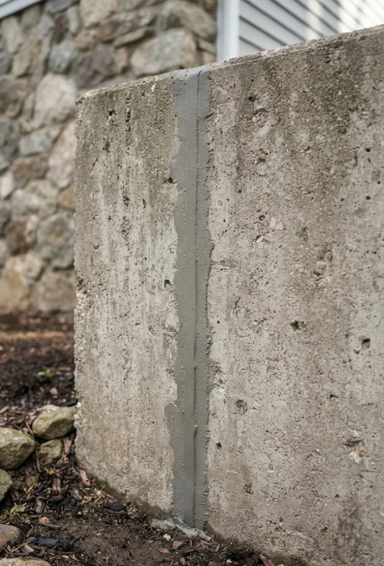 Vertical Foundation Crack Repair at a Canton, Massachusetts home - IFix Masonry & Home Improvements